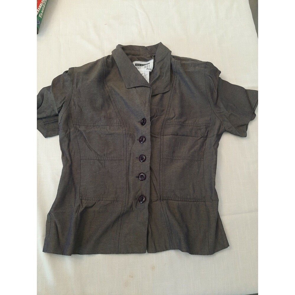 VTG Lois Snyder Dani Max Size 4 Nice 2 pc Short Sleeve Grey career suit & Pants